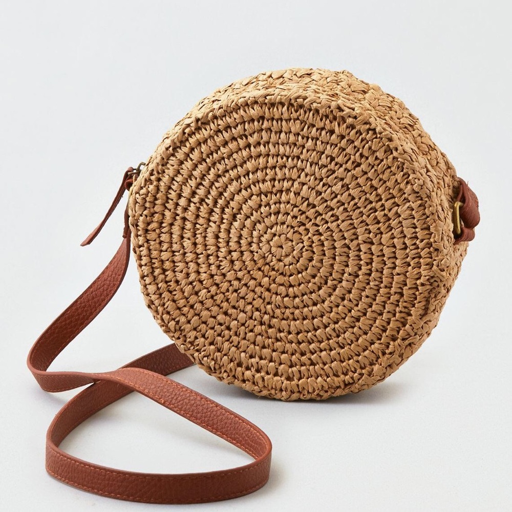 American Eagle woven round cross body bag